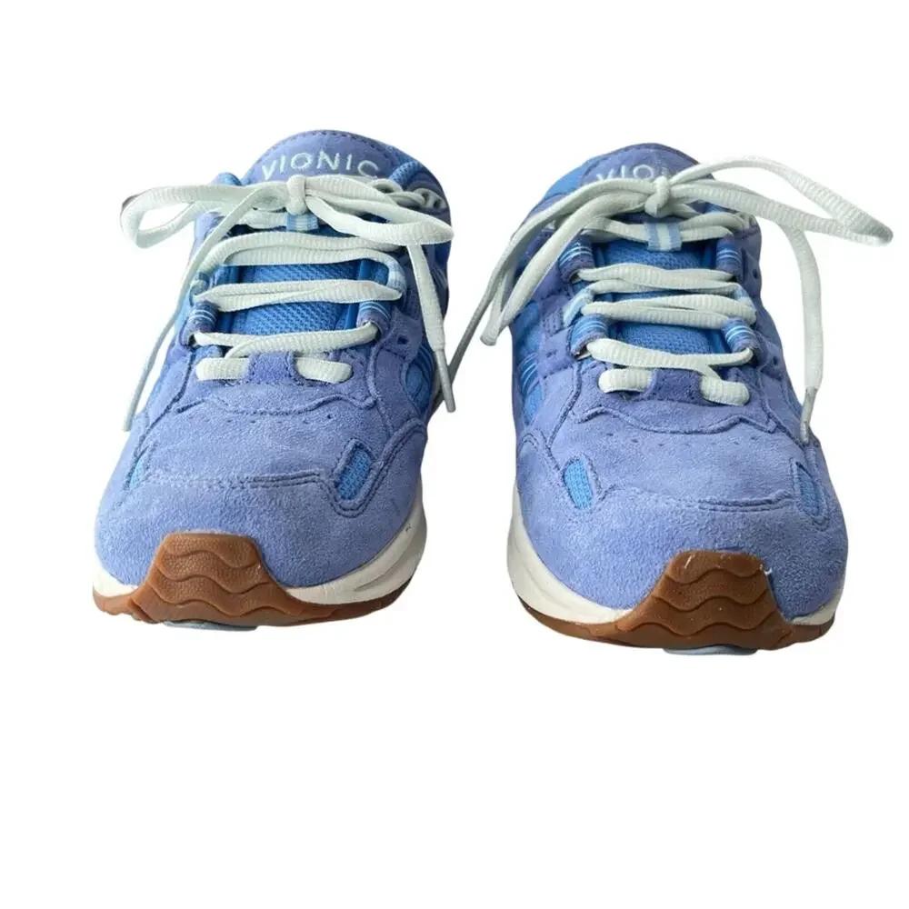 Vionic 23Walk Classic Walking Sneakers Size 5 Blue Azure Suede Arch Support Bio